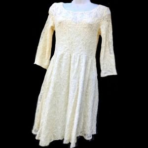 Free People COTTON Cream Lace dress